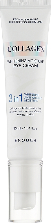 Lightening Eye Cream with Collagen - Enough Collagen 3 in 1 Whitening Moisture Eye Cream — photo N1