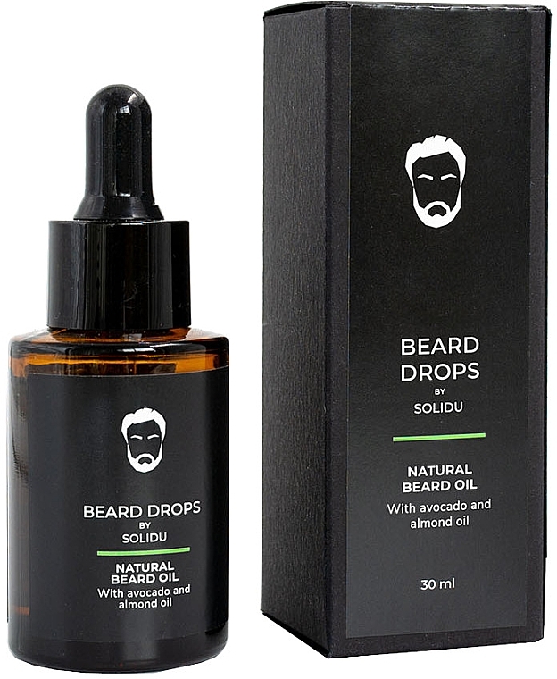 Beard Essential Oil - Solidu Beard Drops NaturalBeard Oil — photo N1