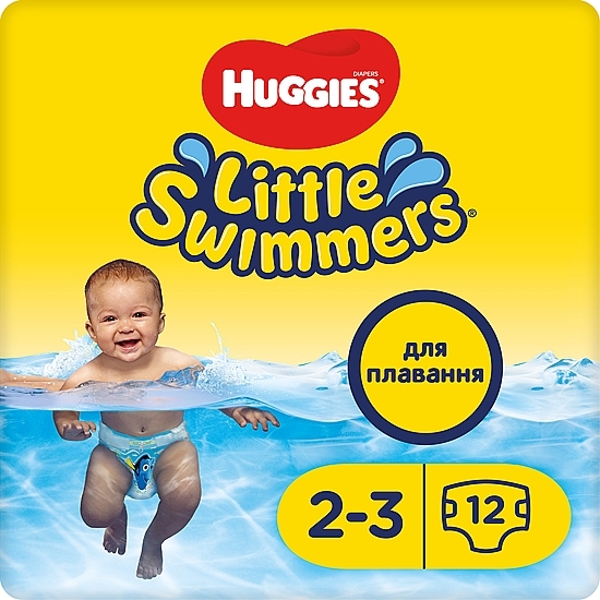 Little Swimmer Diapers 'Finding Dory', 3-8 kg, 12 szt. - Huggies — photo N1