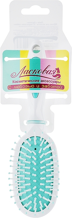 Kids Brush 'Emerald Shine' turquoise white - Laskovaya — photo N1