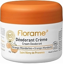 Fragrances, Perfumes, Cosmetics Orange & Tangerine Cream Deodorant - Florame Orange-Mandarine Cream Deodorant