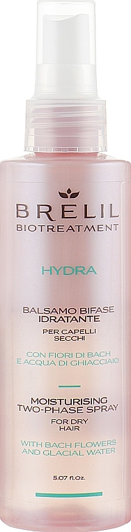 2-Phase Moisturizing Balm - Brelil Bio Treatment Hydra Two-Phase Spray — photo N1