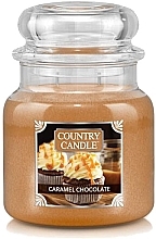 Scented Candle in Jar - Country Candle Caramel Chocolate — photo N1