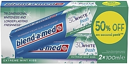 Fragrances, Perfumes, Cosmetics Toothpaste Set "3D White" - Blend-a-med 3D White Fresh Extreme Mint Kiss