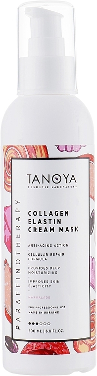 Collagen & Elastin Cream Mask "Marmalade" - Tanoya Paraffin Therapy — photo N1