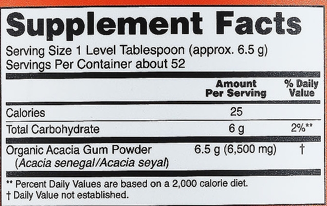 Dietary Supplement "Acacia Fiber", powder - Now Foods Acacia Fiber — photo N5