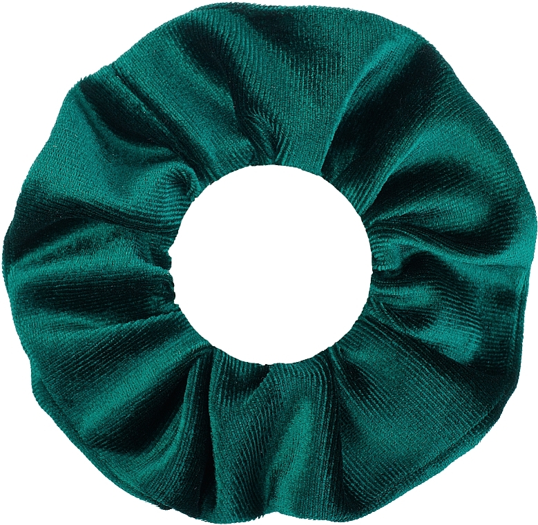 Velour Classic Hair Scrunchie, Emerald - MakeUp — photo N4