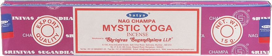 Mystic Yoga Incense - Satya Mystic Yoga Incense — photo N1