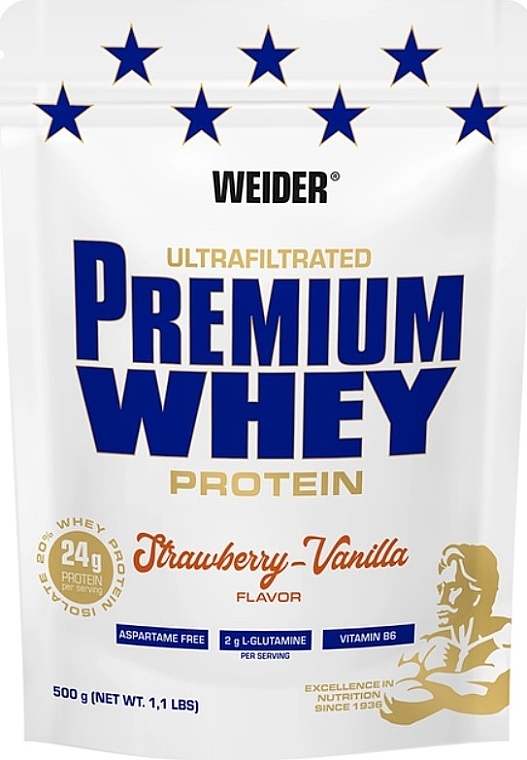 Whey Protein "Strawberry-Vanilla" - Weider Premium Whey Protein Strawberry Vanilla — photo N2