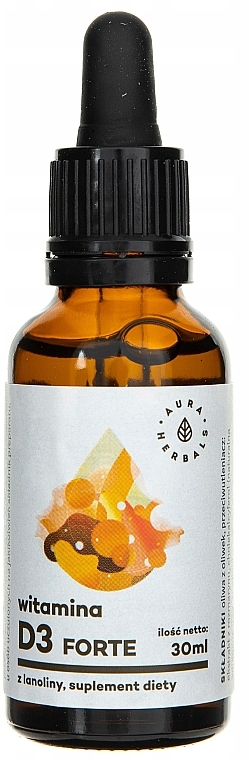 Dietary Supplement "Vitamin D3 Forte", - Aura Herbals Vitamin D3 Forte — photo N1