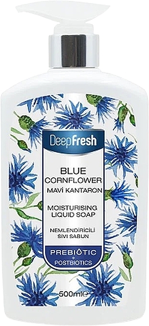 Blue Cornflower Liquid Hand Soap - Aksan Deep Fresh Prebiotics Moisturising Liquid Soap Blue Cornflower — photo N1