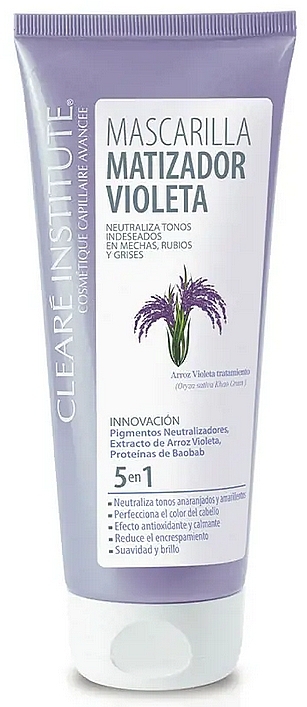 Toning Hair Mask - Cleare Institute Violet Toning Mask — photo N1