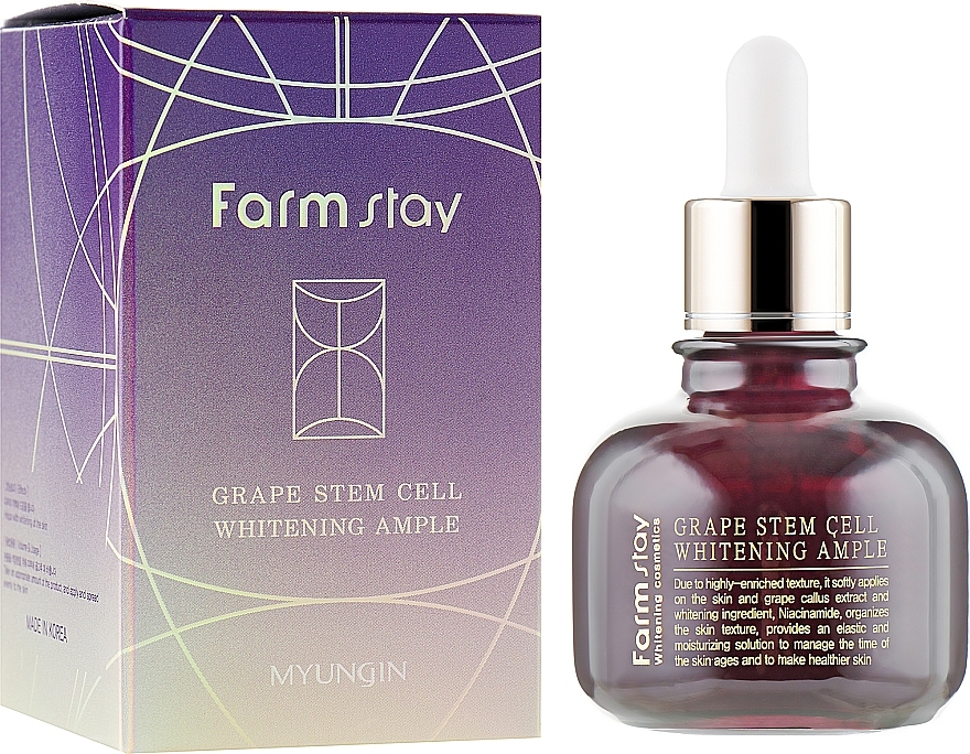 Ampoule Serum with Grape Phyto-Stem Cells - FarmStay Grape Stem Cell Whitening Ampule — photo N3