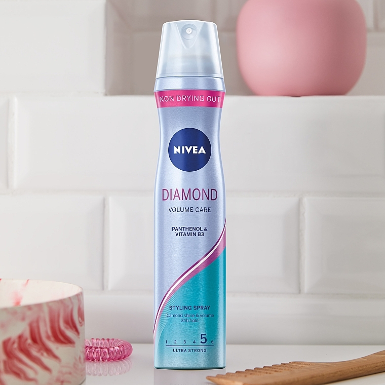 Extra Strong Hold Hair Spray "Volume & Shine" - NIVEA Diamond Volume Care 5 — photo N2