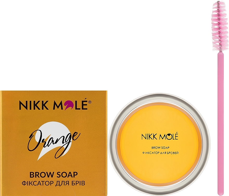 Brow Styling Soap "Orange" - Nikk Mole Brow Soap Orange — photo N2