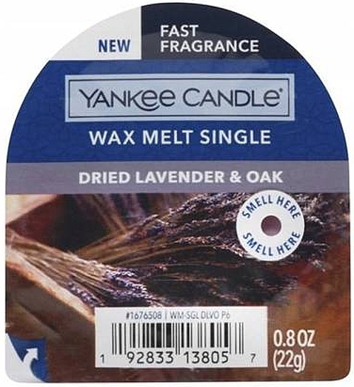 Scented Wax - Yankee Candle Dried Lavender & Oak Wax Melt Single — photo N6