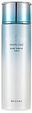 Fragrances, Perfumes, Cosmetics Whitening Face Toner - Missha Time Revolution White Cure Blanc Tone-up Toner