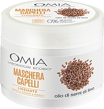 Fragrances, Perfumes, Cosmetics Linseed Oil Hair Mask - Omia Laboratori Ecobio Linseed Oil Hair Mask