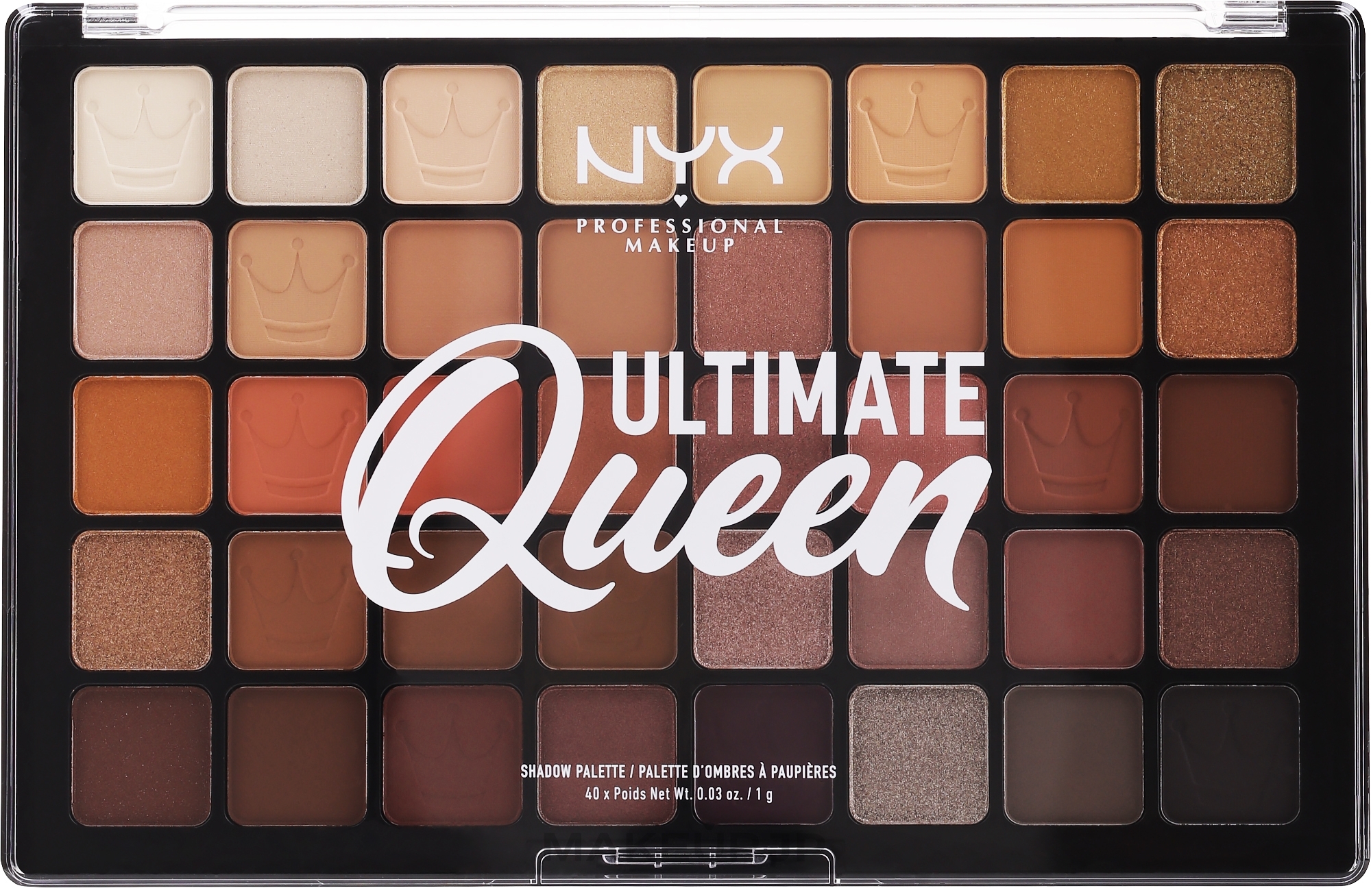Eyeshadow Palette - NYX Professional Makeup Makeup Ultimate Queen Eyeshadow Palette 40 Pan Limited Edition — photo 40 g