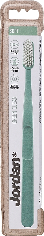 Toothbrush, soft, green - Jordan Green Clean Soft — photo N1