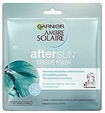 Fragrances, Perfumes, Cosmetics Face Mask - Garnier Ambre Solaire After Sun Cooling Face Sheet Mask