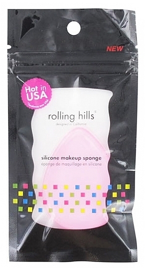 Silicone Sponge, pink - Rolling Hills Silicone Makeup Sponge Pink — photo N1