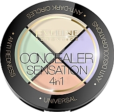 Fragrances, Perfumes, Cosmetics Correcting Palette - Eveline Cosmetics Concealer Sensation 4in1