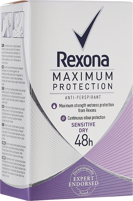 Deodorant Stick - Rexona Maximum Protection Sensitive Dry — photo N4