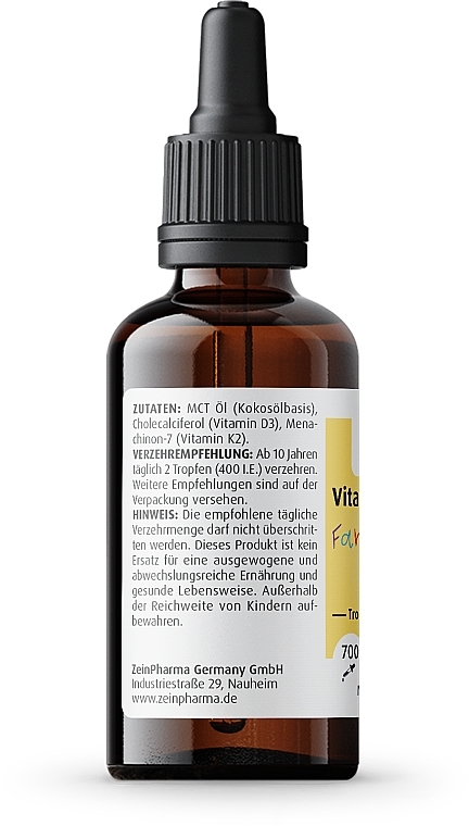 Vitamin D3 + K2 Dietary Supplement Drops - ZeinPharma Vitamin D3 + K2 Family Drops — photo N3