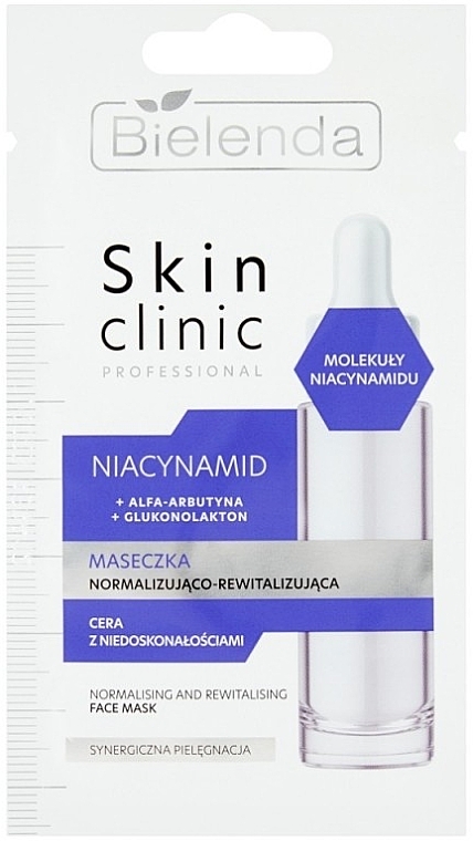 Normalizing & Repairing Face Mask - Bielenda Skin Clinic Professional Niacynamid Mask — photo N1