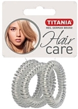 Anti Ziep Hair Tie, plastic, transparent, 3 pcs, 5 cm - Titania — photo N1