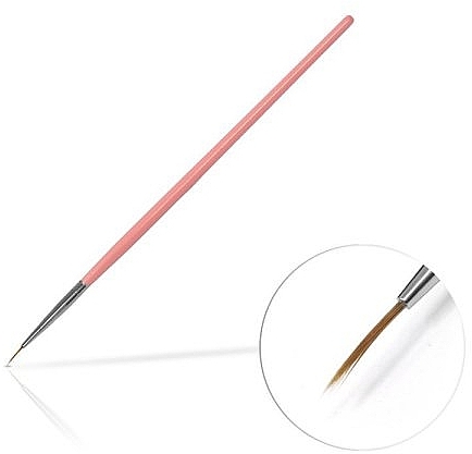 Nail Art Brush, 8 mm Pink - Silcare Brush 01 — photo N1