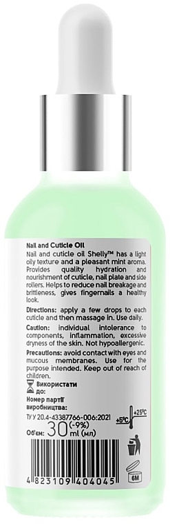 Nail & Cuticle Oil with Moroccan Mint Extract & Tea Tree Oil - Shelly Nail & Cuticle Oil — photo N3