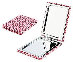 Pocket Mirror, pink and red - IDC Institute Pocket Mirror — photo N1