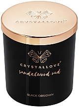 Black Obsidian, Sandalwood & Oud Soy Candle - Crystallove Black Obsidian Soy Candle Sandalwood Oud — photo N6