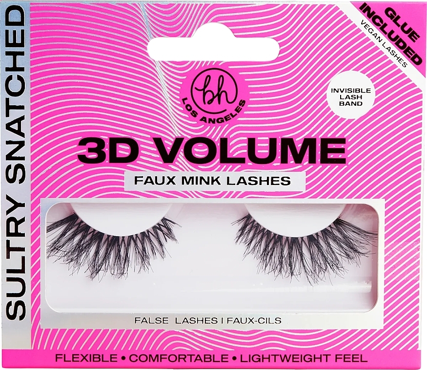 つけまつげ - BH Cosmetics 3D Volume Faux Mink Lashes Sultry Snatched — photo N1