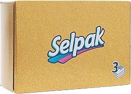 Fragrances, Perfumes, Cosmetics 3-Layer Tissues, golden packaging - Selpak