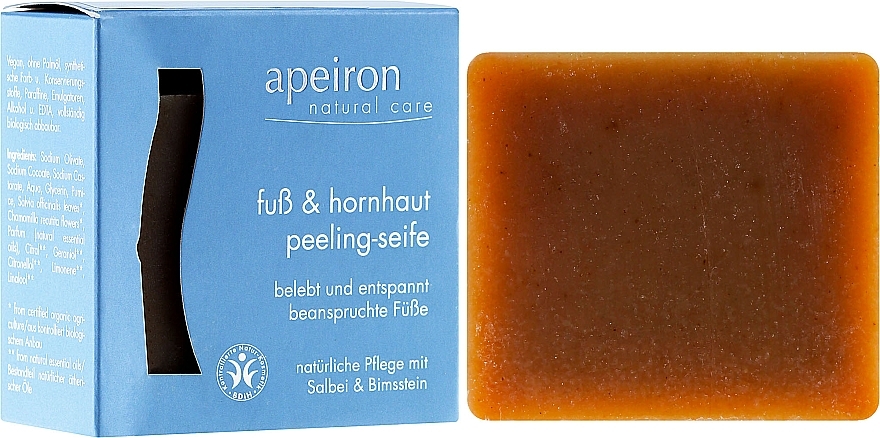 Foot Exfoliating Soap - Apeiron Foot&Callus Exfoliating Soap — photo N1