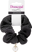 Fragrances, Perfumes, Cosmetics Elastic Hair Band, FA-5645, dark grey - Donegal