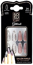 Fragrances, Perfumes, Cosmetics False Nails Set - Sosu by SJ False Nails Long Ballerina Glitterati