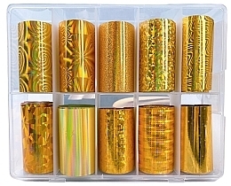 Fragrances, Perfumes, Cosmetics Transfer Foil Set - Deni Carte Gold Holo