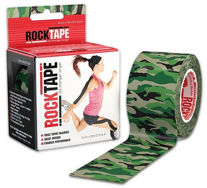 Kinesio Tape "Green Camouflage" - RockTape Design — photo N4