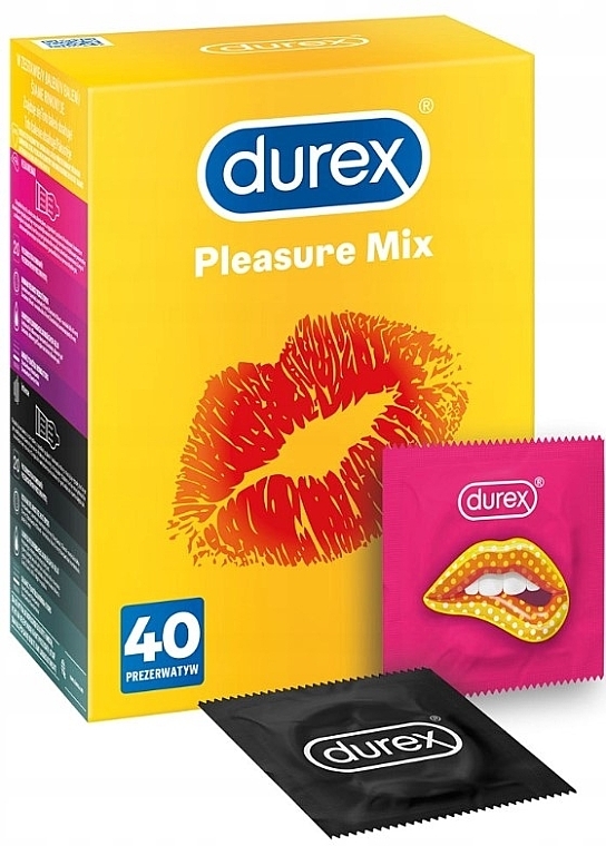 Condom Set, 40 pcs - Durex Pleasure Mix — photo N1