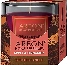 Apple & Cinnamon Scented Candle in Glass - Areon Home Fragrance Apple & Cinnamon Scented Candle — photo N2