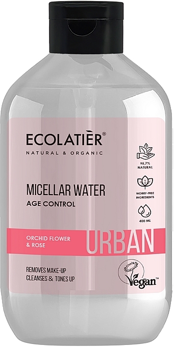 Makeup Remover Micellar Water "Orchid Flower & Rose" - Ecolatier Urban Micellar Water Age Control — photo N1