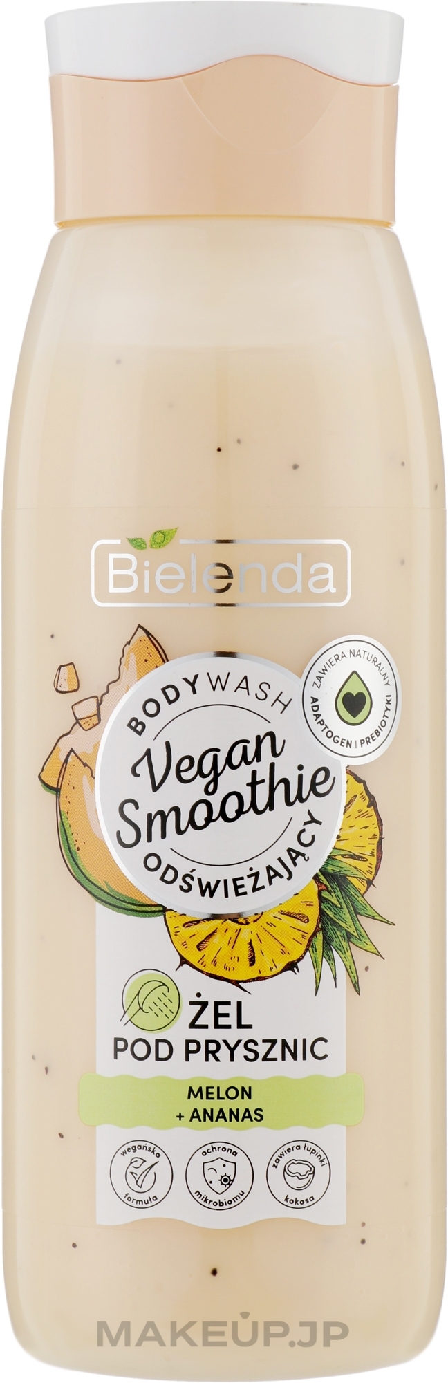 Melon & Pineapple Refreshing Shower Gel - Bielenda Vegan Smoothie Shower Gel — photo 400 g