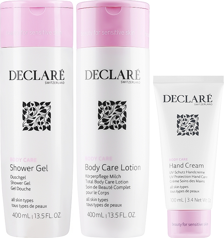 Set - Declare Body Care Xmas Set (sh gel/400ml + b/lot/400ml + h/cr/100ml) — photo N1