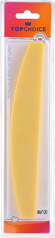 Nail File 80/120, 70075, yellow - Top Choice  — photo N1