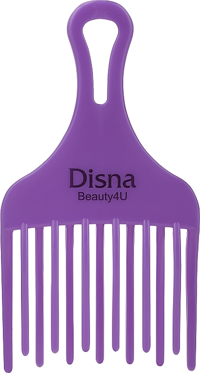 PE-401 Afro Hair Comb, 18.2 cm, purple - Disna Ahuecador Comb — photo N1