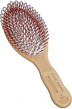 Fragrances, Perfumes, Cosmetics Looped Hair Brush - Acca Kappa Protection Beech Wood Looped Nylon Oval Soft Brush